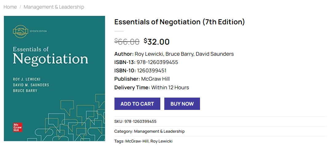 (PDF) Essentials Of Negotiation (7th Edition) - Roy Lewicki, Bruce Barry