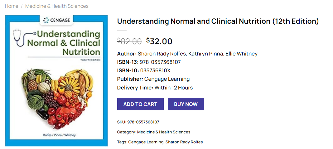 WHITNEY AND ROLFES UNDERSTANDING NORMAL AND CLINICAL NUTRITION 12TH EDITION PDF visual data 2