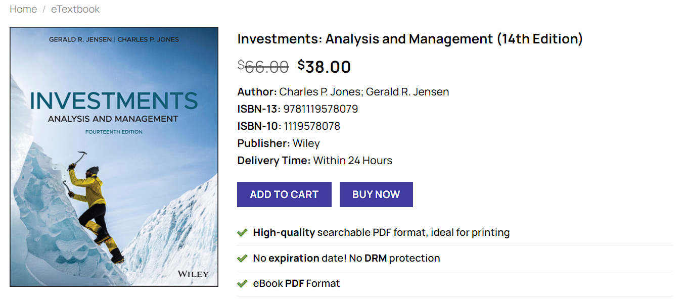 INVESTMENTS ANALYSIS AND MANAGEMENT 14TH EDITION PDF visual data 7
