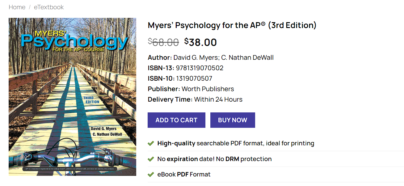 (PDF) Myers Psychology for the AP® Course 3rd Edition Worth Publishers (PDF) Myers Psychology for the AP® Course 3rd Edition Worth Publishers