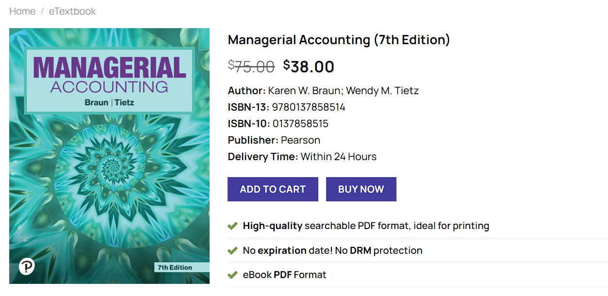 (PDF) Managerial Accounting, 7th Edition - Pearson