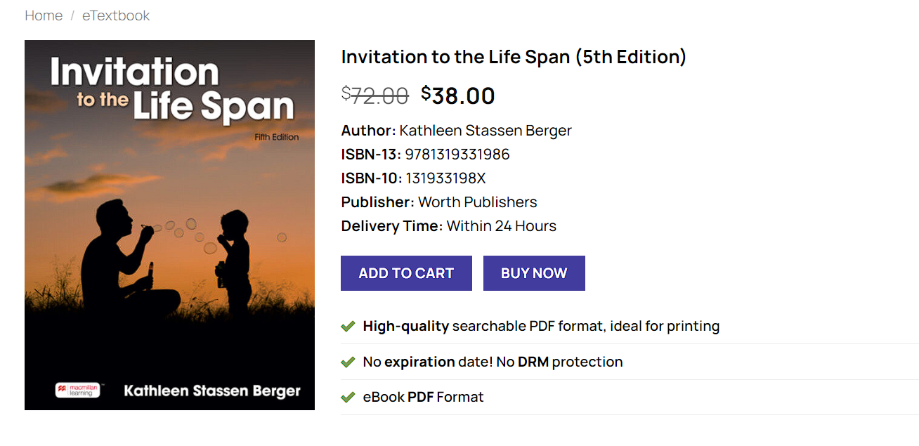 (PDF) Invitation to the Life Span, 5th Edition - Worth Publishers