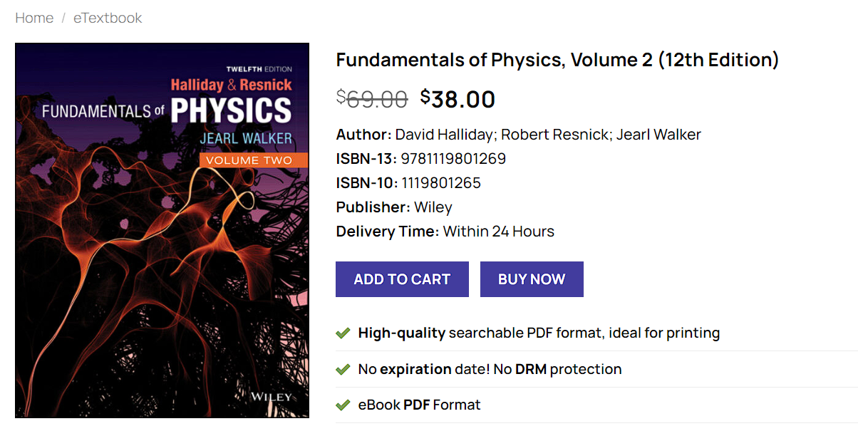 fundamentals of physics volume 2 12th edition pdf