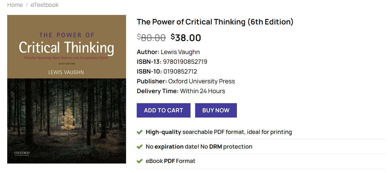 the power of critical thinking 6th edition