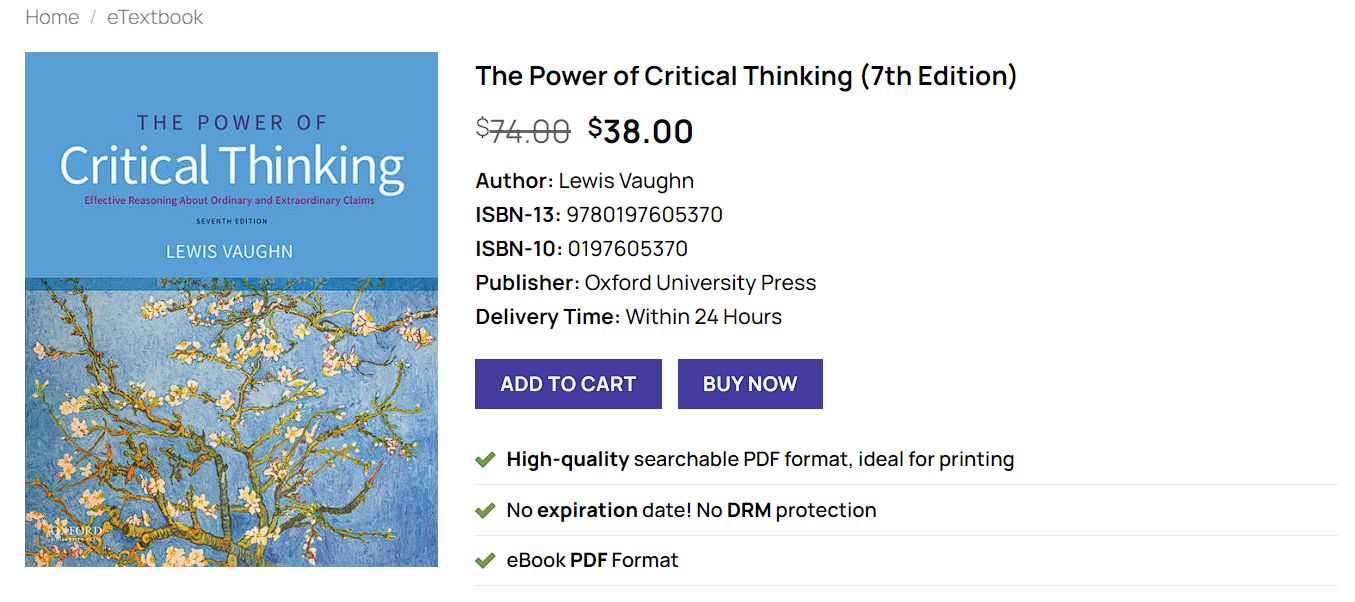 the power of critical thinking 7th edition ebook