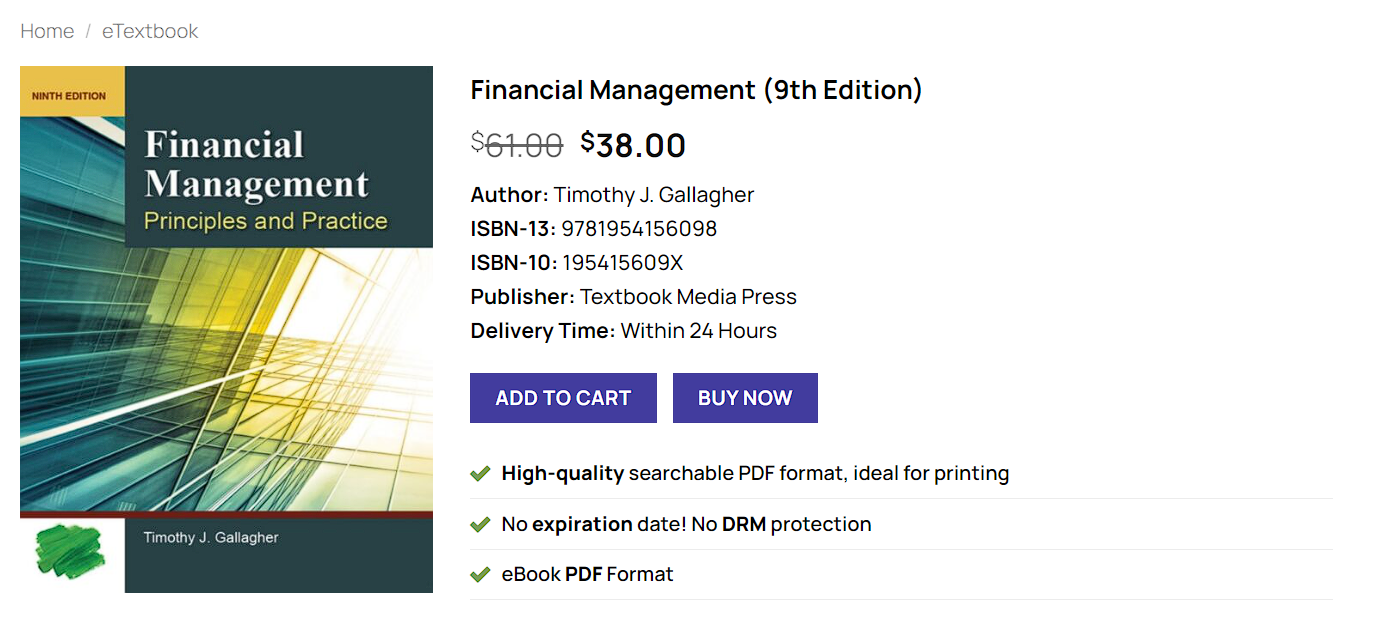 (PDF) Financial Management, 9th Edition - Textbook Media Press